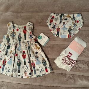 Carter's Nutcracker Christmas Dress Set - White and Red
